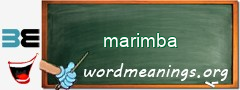 WordMeaning blackboard for marimba